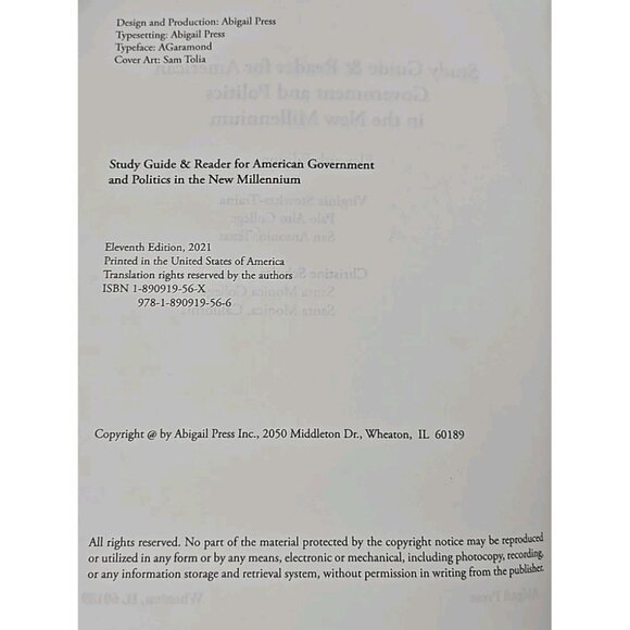 American Government and Politics in the New Millennium – Study Guide & Reader, 1 - Picture 6 of 7